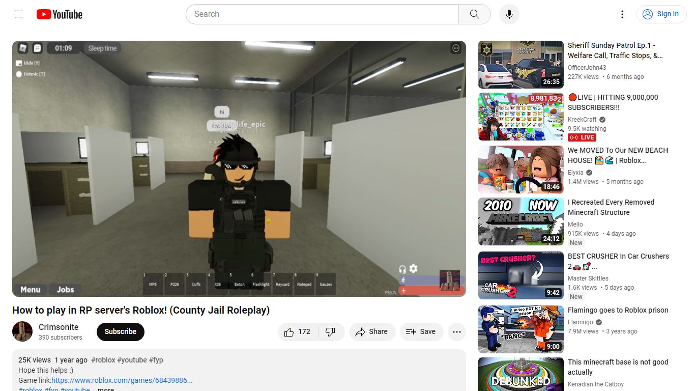 How to play in RP server's Roblox! (County Jail Roleplay)